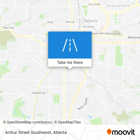 Arthur Street Southwest map