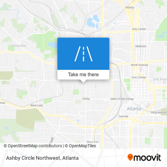 Ashby Circle Northwest map