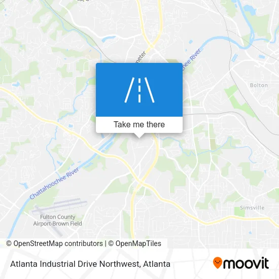 Atlanta Industrial Drive Northwest map