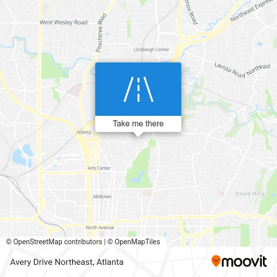 Avery Drive Northeast map