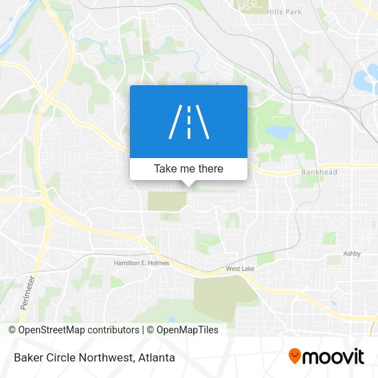 Baker Circle Northwest map
