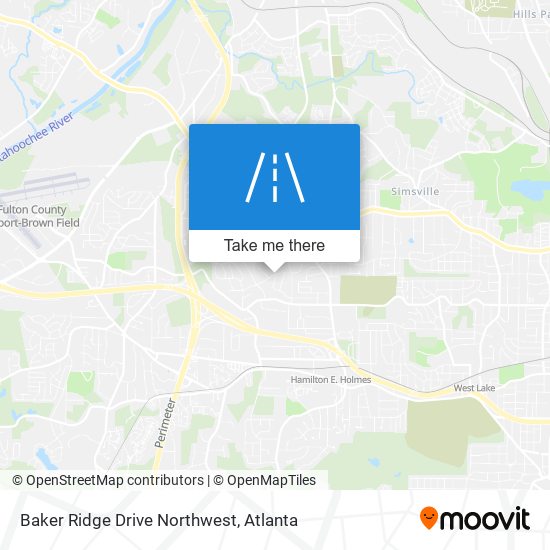 Mapa de Baker Ridge Drive Northwest