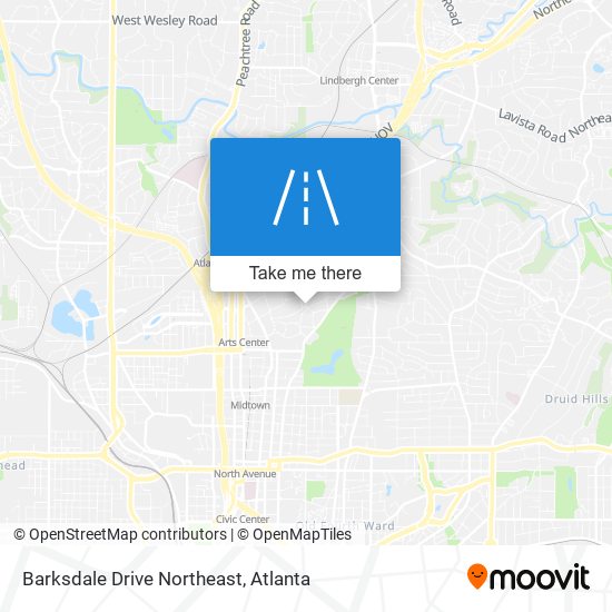 Mapa de Barksdale Drive Northeast