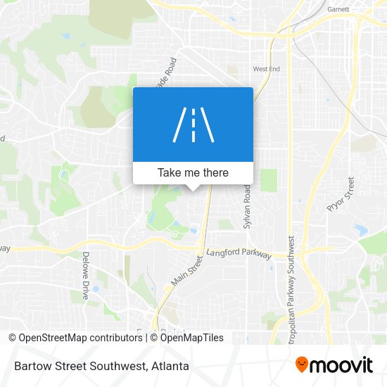 Bartow Street Southwest map