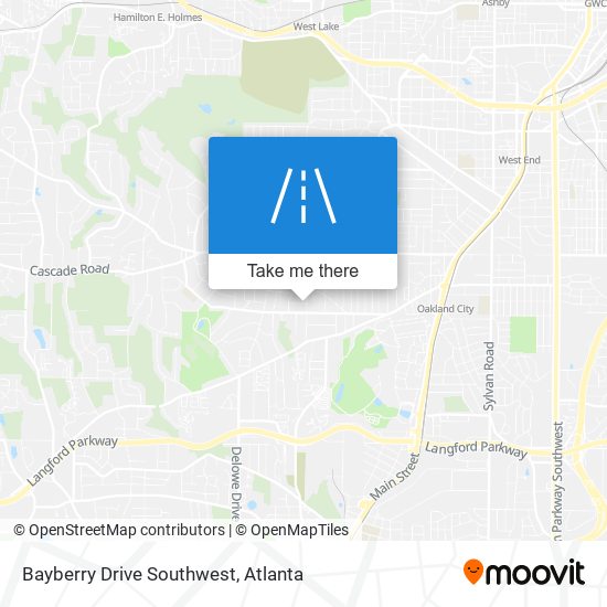 Mapa de Bayberry Drive Southwest