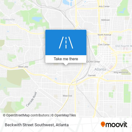 Beckwith Street Southwest map