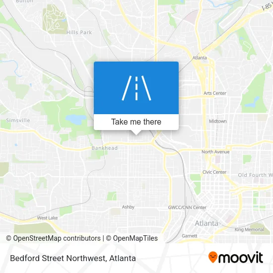 Bedford Street Northwest map
