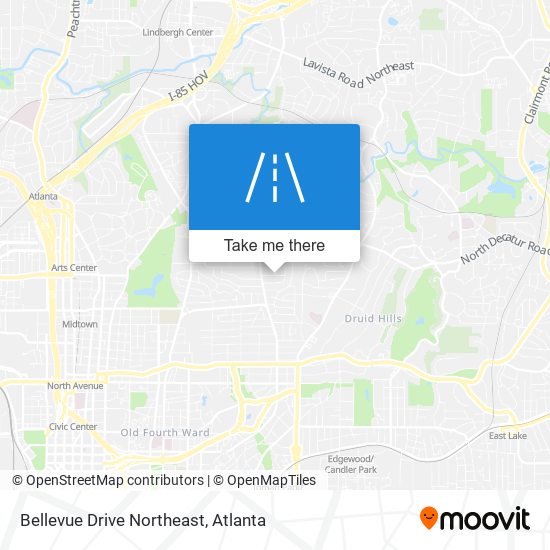 Mapa de Bellevue Drive Northeast