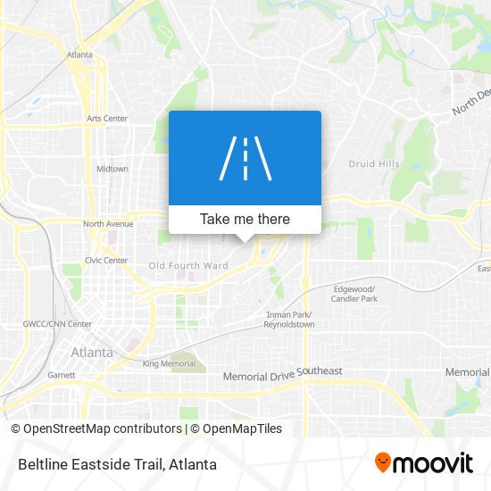 Mapa de Beltline Eastside Trail