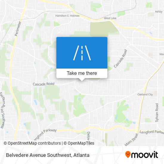 Mapa de Belvedere Avenue Southwest