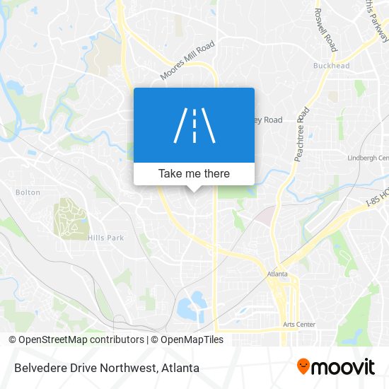 Mapa de Belvedere Drive Northwest