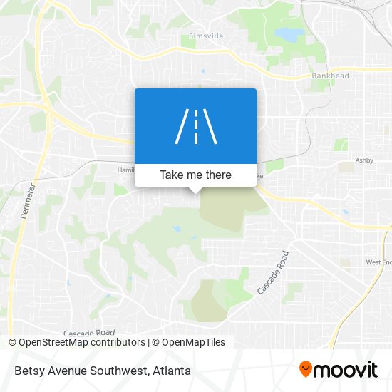 Betsy Avenue Southwest map