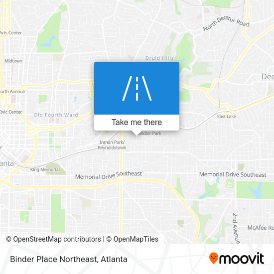Mapa de Binder Place Northeast