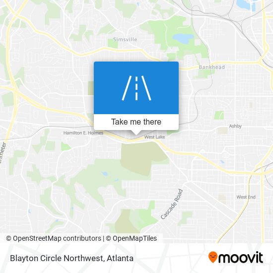 Blayton Circle Northwest map