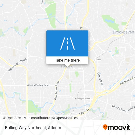 Bolling Way Northeast map