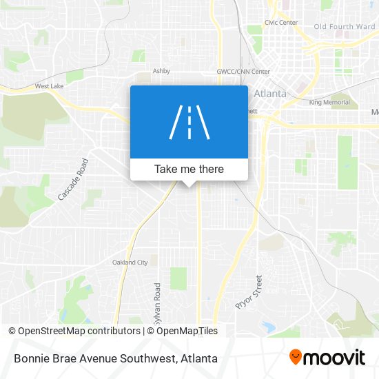 Mapa de Bonnie Brae Avenue Southwest