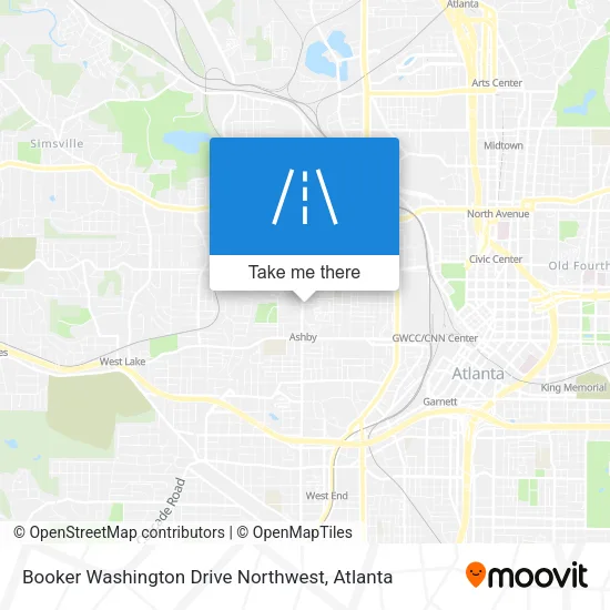 Booker Washington Drive Northwest map