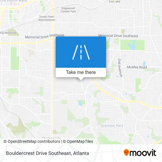 Bouldercrest Drive Southeast map