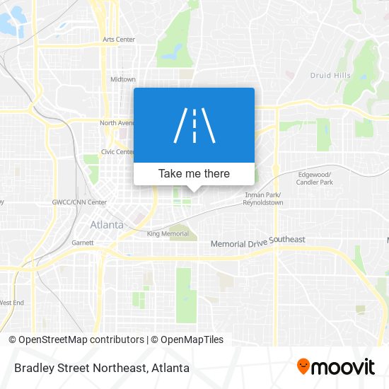 Mapa de Bradley Street Northeast