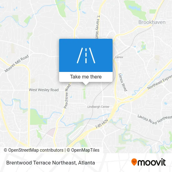 Brentwood Terrace Northeast map