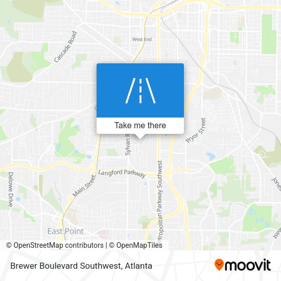 Brewer Boulevard Southwest map