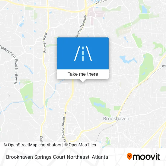 Brookhaven Springs Court Northeast map