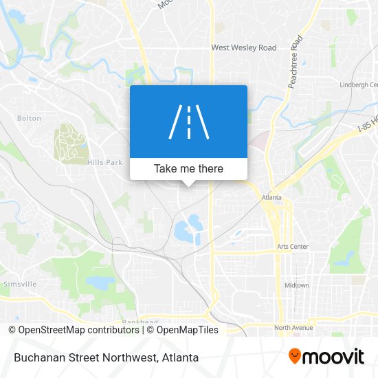 Mapa de Buchanan Street Northwest
