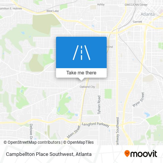 Mapa de Campbellton Place Southwest