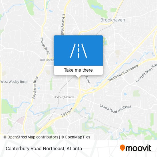 Canterbury Road Northeast map