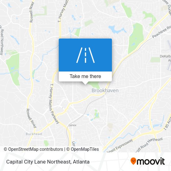 Capital City Lane Northeast map