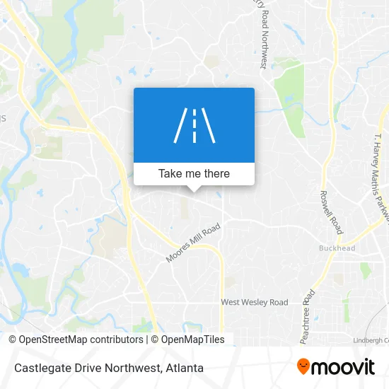 Castlegate Drive Northwest map