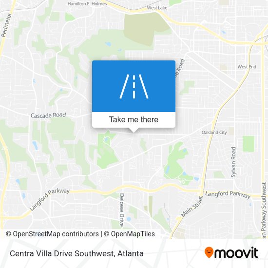 Centra Villa Drive Southwest map