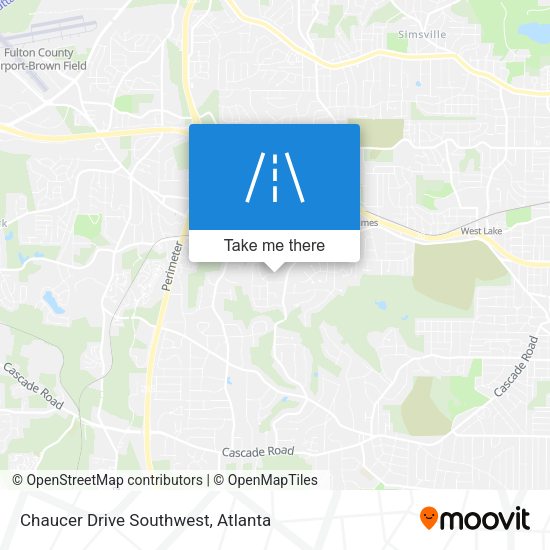 Chaucer Drive Southwest map