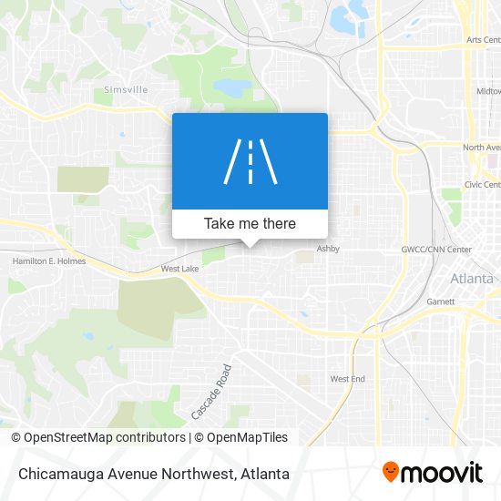 Chicamauga Avenue Northwest map