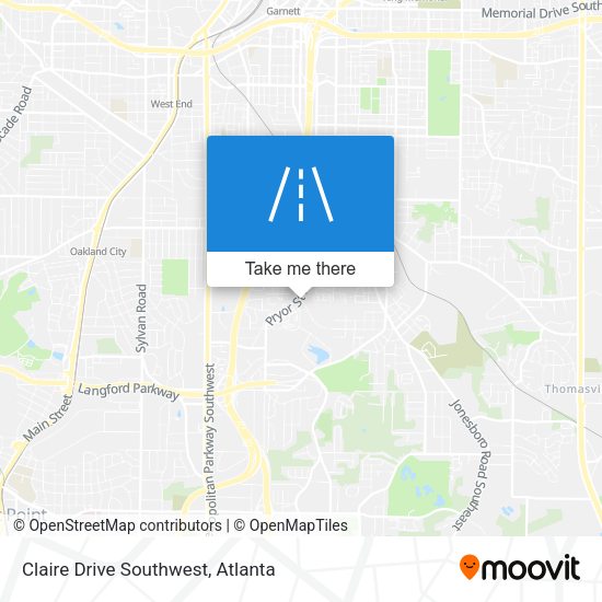 Claire Drive Southwest map