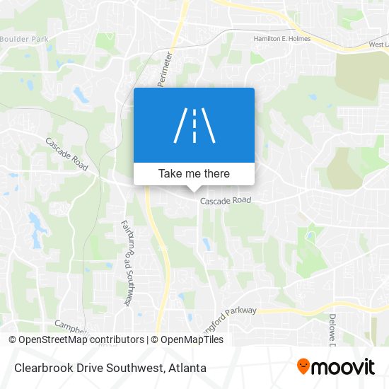 Mapa de Clearbrook Drive Southwest