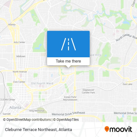 Mapa de Cleburne Terrace Northeast