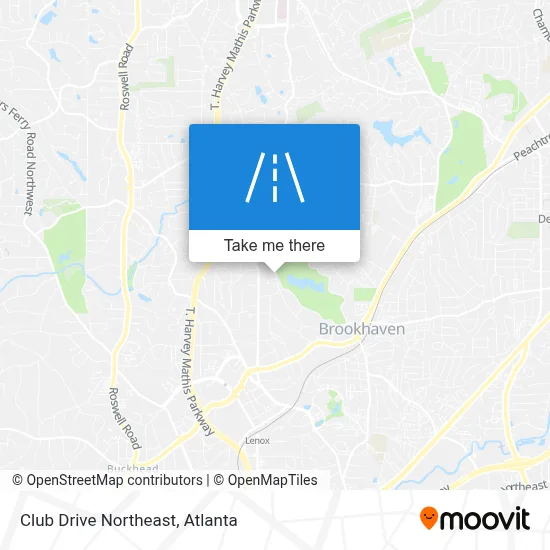 Club Drive Northeast map