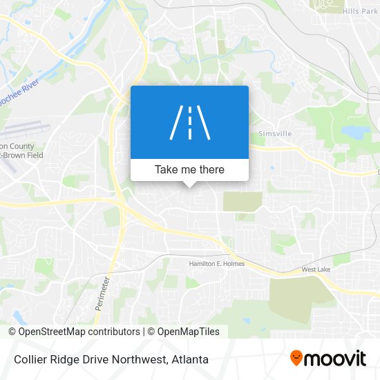Collier Ridge Drive Northwest map