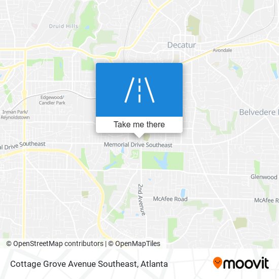 Cottage Grove Avenue Southeast map