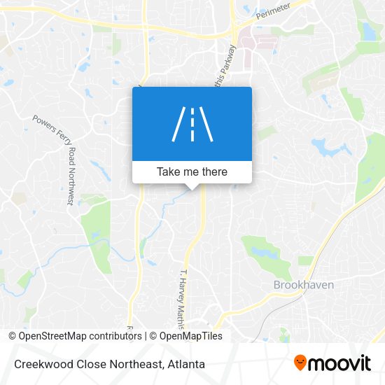 Creekwood Close Northeast map