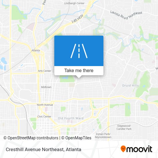 Cresthill Avenue Northeast map