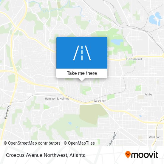 Croecus Avenue Northwest map