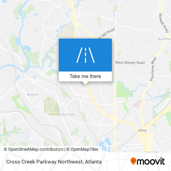 Mapa de Cross Creek Parkway Northwest