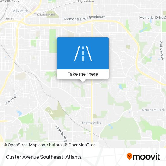 Custer Avenue Southeast map