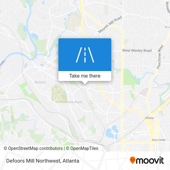 Defoors Mill Northwest map