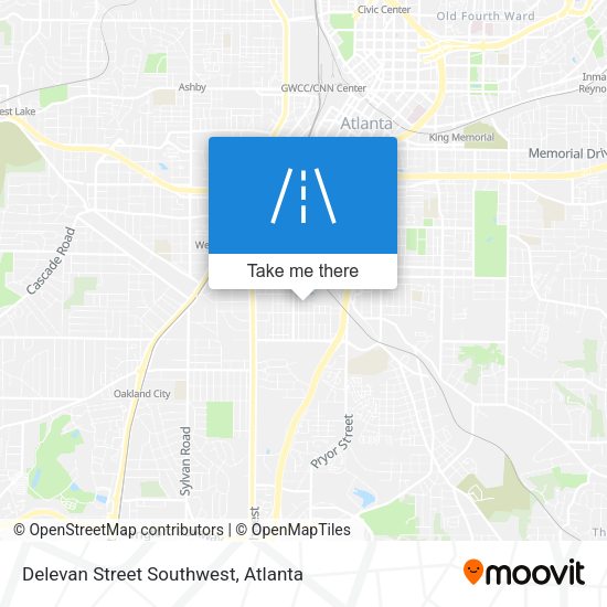 Mapa de Delevan Street Southwest