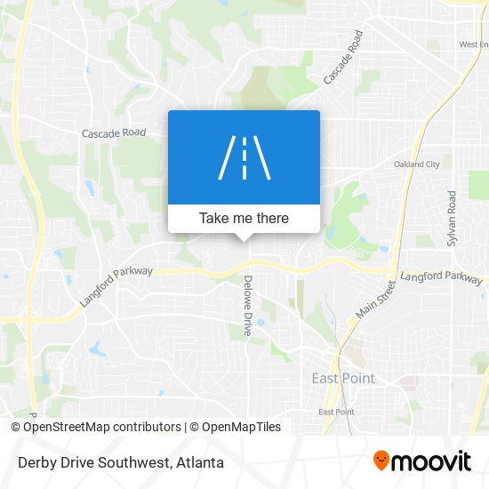 Mapa de Derby Drive Southwest