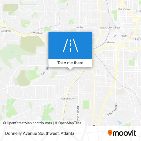 Donnelly Avenue Southwest map