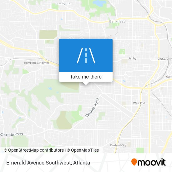 Emerald Avenue Southwest map